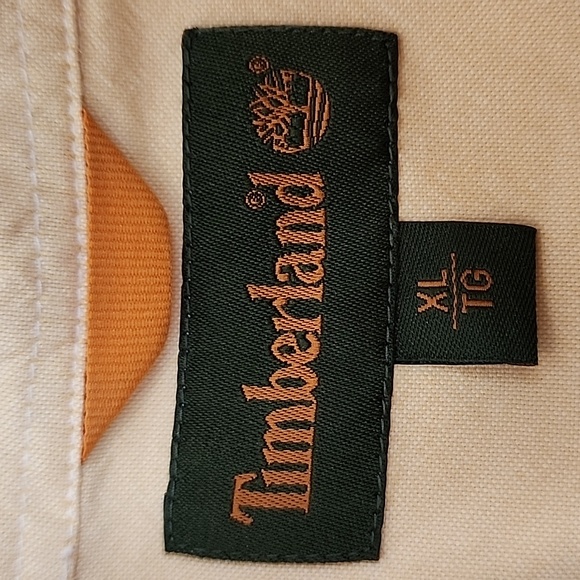 Timberland Vintage Mens XL Long Sleeve Button Down Shirt Lt Yellow - Picture 6 of 7